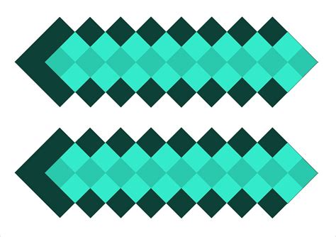 Printable Minecraft Papercraft Diamond Sword Printable Papercrafts