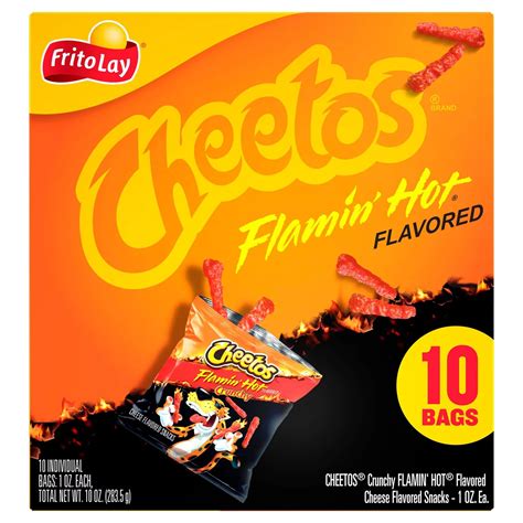 Cheetos Flamin Hot Cheese Snacks Multipack 1 Oz Bags Shop Chips At H E B