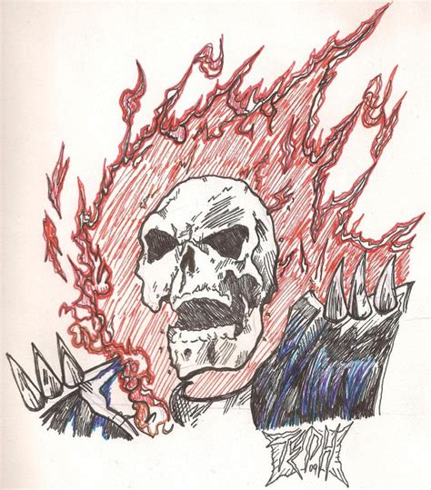 Ghost Rider Sketch By Artoftyph On Deviantart