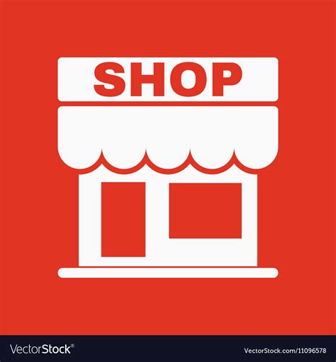 Shop Icon Store Symbol Flat Royalty Free Vector Image