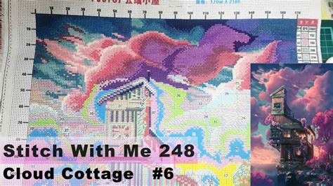 FLOSSTUBE 248 Stitch With Me Cloud Cottage Cross Stitch 11ct