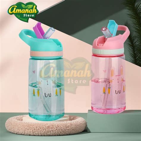 Jual Ecentio Botol Minum Anak Portable Berbahan Plastik 450ml BPA Free