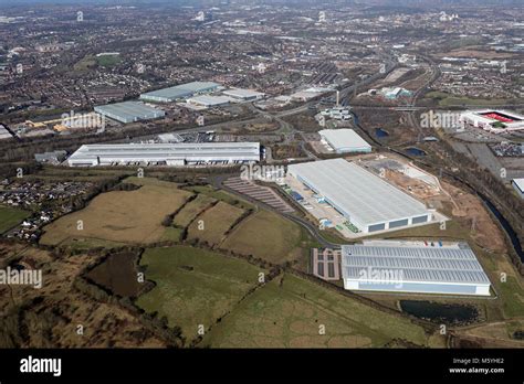 Aerial View Of Industrial Units And Factories In Stoke On Trent