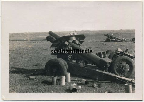 Orig Foto russische Beute Artillerie Geschütz b Krementschuk Ukraine