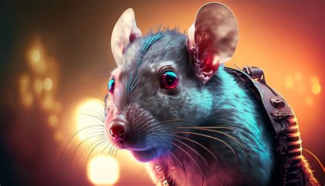 Premium AI Image A Studio Portrait Of A Rat Looking At The Camera