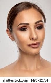 Close Portrait Brunette Nude Model Girl Stock Photo Shutterstock