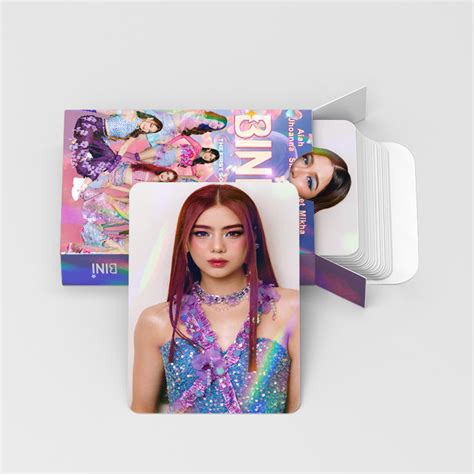 124pcs Bini Holographic Postcards Laser Photocards Kpop Lomo Card Aiah