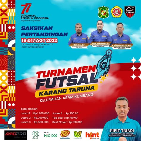 Hari Ini Turnamen Futsal Karang Taruna Asam Kumbang Resmi Dibuka