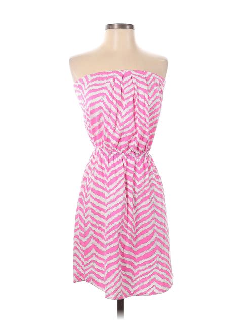 Lilly Pulitzer 100 Cotton Chevron Herringbone Chevron Multi Color Pink