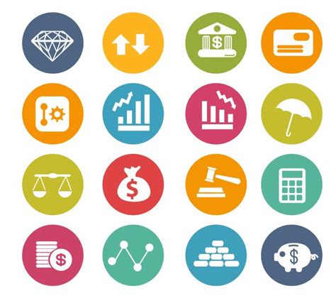 Finance Icons Circle Series Free Vector 4vector