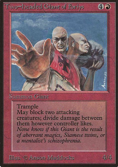 Two Headed Giant Of Foriys Price From Mtg Limited Edition Beta