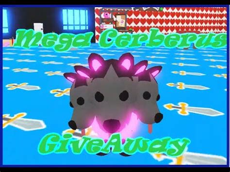 Mega Neon Cerberus Giveaway Adopt Me Roblox Youtube