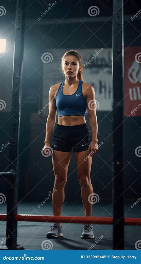 Motivated Person Working Out In Gym Fitness And Exercise Stock