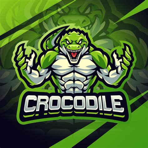 Crocodile fighter esport mascot logo design 15644184 Vector Art at Vecteezy