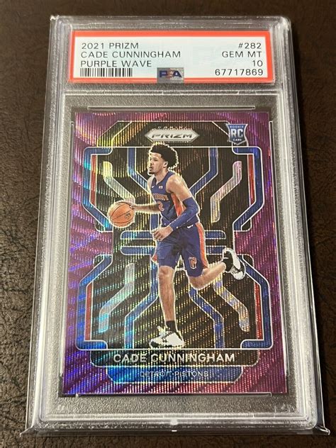 Panini Prizm Cade Cunningham Rookie Purple Wave Psa Low Pop