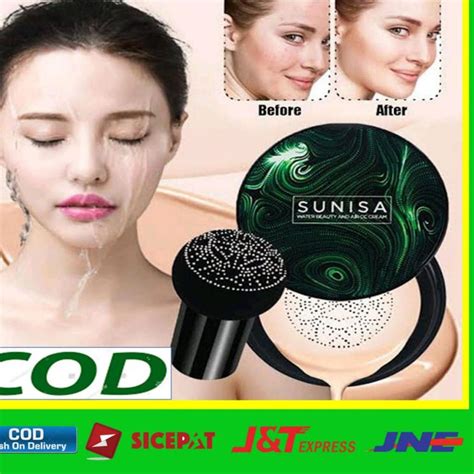 Sunisa MUSHROOM HEAD AIR CUSHION Korea BB CC CREAM Moisturizing Natural