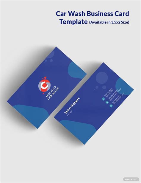 Car Wash Service Business Card Template in InDesign, Illustrator, PSD ...