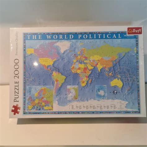 Trefl Piece Large Political Map Of The World Jigsaw Puzzle New