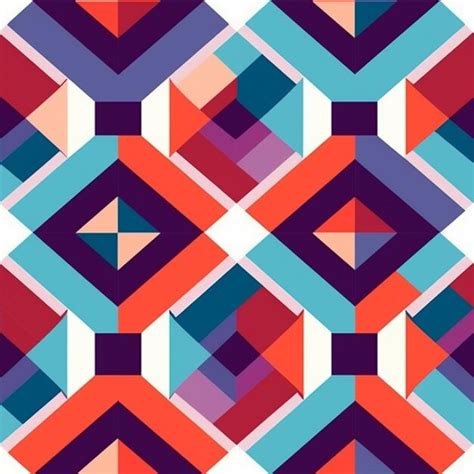 Premium Ai Image A Colorful Geometric Pattern With Squares And