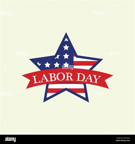 Usa labor day logo, flat style Stock Vector Image & Art - Alamy