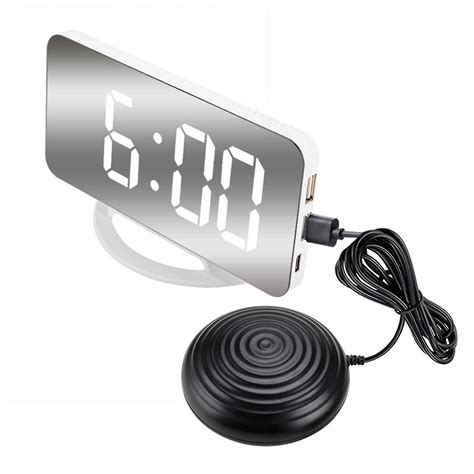 Loud Vibrating Alarm Clock For Heavy Sleepers Adults Deaf Digital