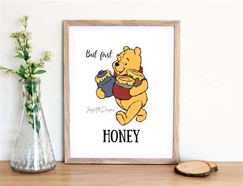 But First Honey Winnie The Pooh Honey Pot Pooh Quotes Etsy Australia