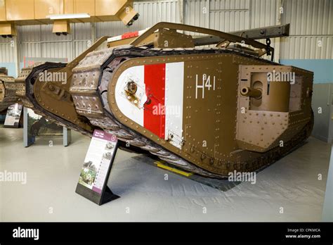 First World War Heavy Tank Mark V Mk 5 Male On Display Displayed