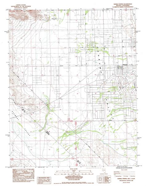 Sixmile Spring Topographic Map Scale Nevada