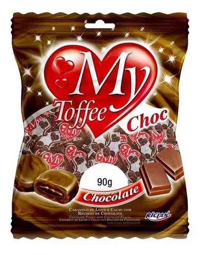 Bala De Caramelo Leite My Toffee Recheio Chocolate 15x90g MercadoLivre