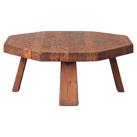 Brutalist Oak Dutch Mid Century Coffee Table At 1stdibs