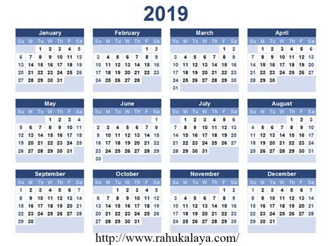 2021 Calendar - Rahu kalaya | රාහු කාලය