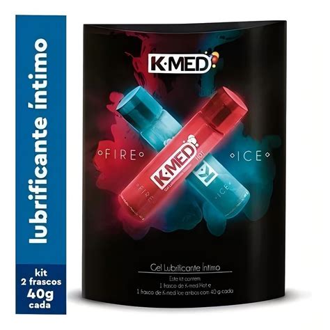 Gel Lubrificante Íntimo K med 2 em 1 203g e Fire And Ice Gel Lubrificante Íntimo 80g e HOT 200g