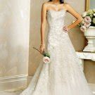 A Line Halter Chapel Train Satin Bridal Dresses