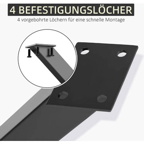 Homcom St Ck Stahl Tischbeine Tischf E F R Esstisch Schreibtisch