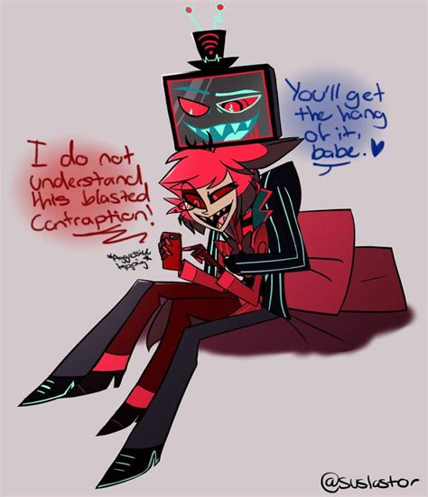 Suslastor Hazbin Hotel Vox X Alastor In 2023 Hotel Art Cartoon