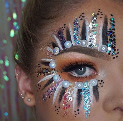 Facepaint Glitter And Jewels Maquiagem Delírio Maquiagem Carnaval