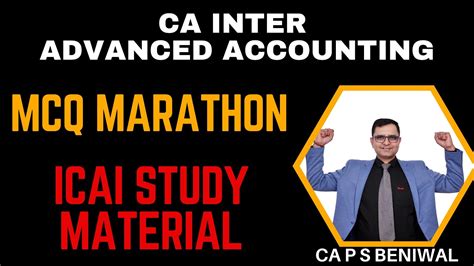 Mcq Marathon Icai Sm Ca Inter Advanced Accounting Youtube