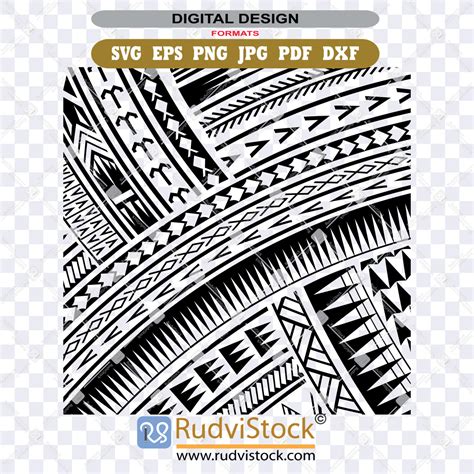 Samoan Tribal Patterns Background Rudvistock