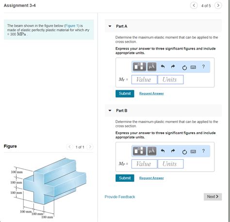 Solved Assignment 3-4 4 of 5 The beam shown in the figure | Chegg.com 