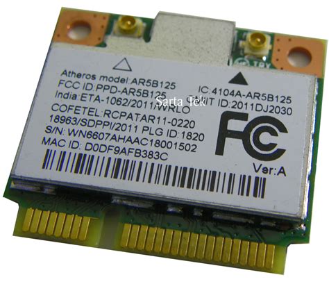 Dell Atheros Ar5b125 B/g/n Wireless PCIe Half Ar9485 for sale online | eBay