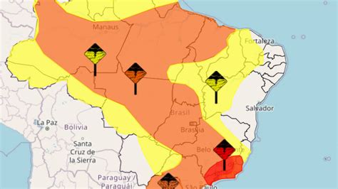 Inmet Emitiu Alertas Amarelos Laranjas E Vermelho Para Chuvas Intensas