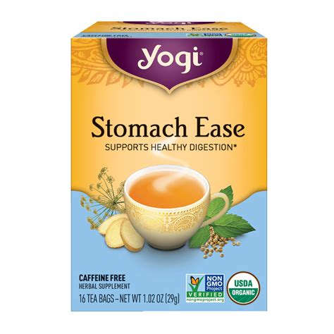 Yogi Tea Stomach Ease Herbal Tea 16 Tea Bags Support Healthy Digestive Sattvic Health Store