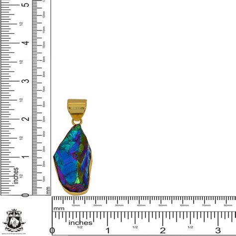 Titanium Aura Quartz 24k Gold Plated Pendant 3mm Snake Chain Gph1168