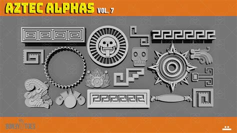 AZTEC ALPHA BRUSHES Volume 7 GameDev Market