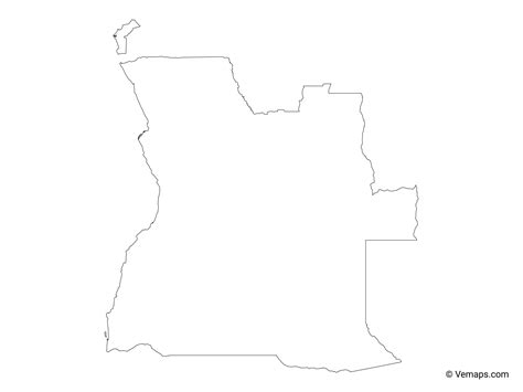 Outline Map Of Angola With Provinces Free Vector Maps 44 OFF