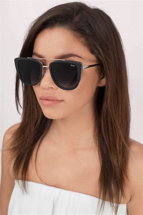 Quay French Kiss Clear Oversized Sunglasses 24 Tobi Us