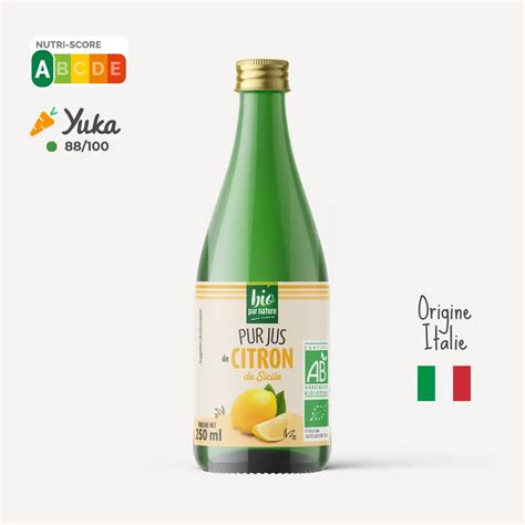 Pur Jus De Citrons De Sicile 250 Ml Bio Par Nature