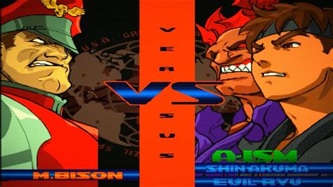 Street Fighter Alpha 3 Max M Bison Vs Shin Akuma Vs Evil Ryu