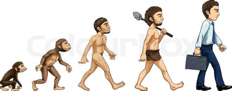 Evolution Of Man Stock Vector Colourbox