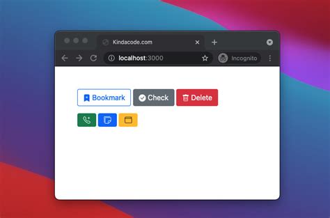 Bootstrap How To Create Icon Buttons With Text Kindacode